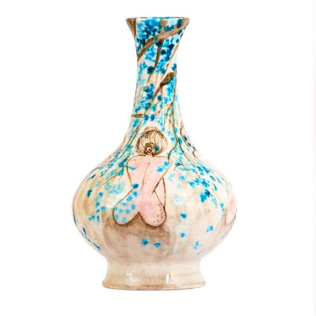 Blue Handpainted Vase