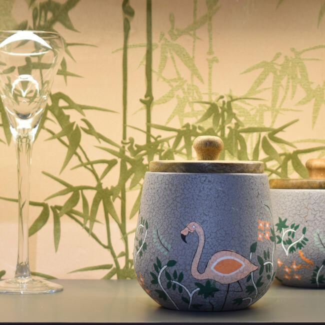 Grey Terracotta Canister